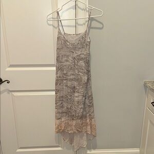 High-low Marble-Patterned Dress